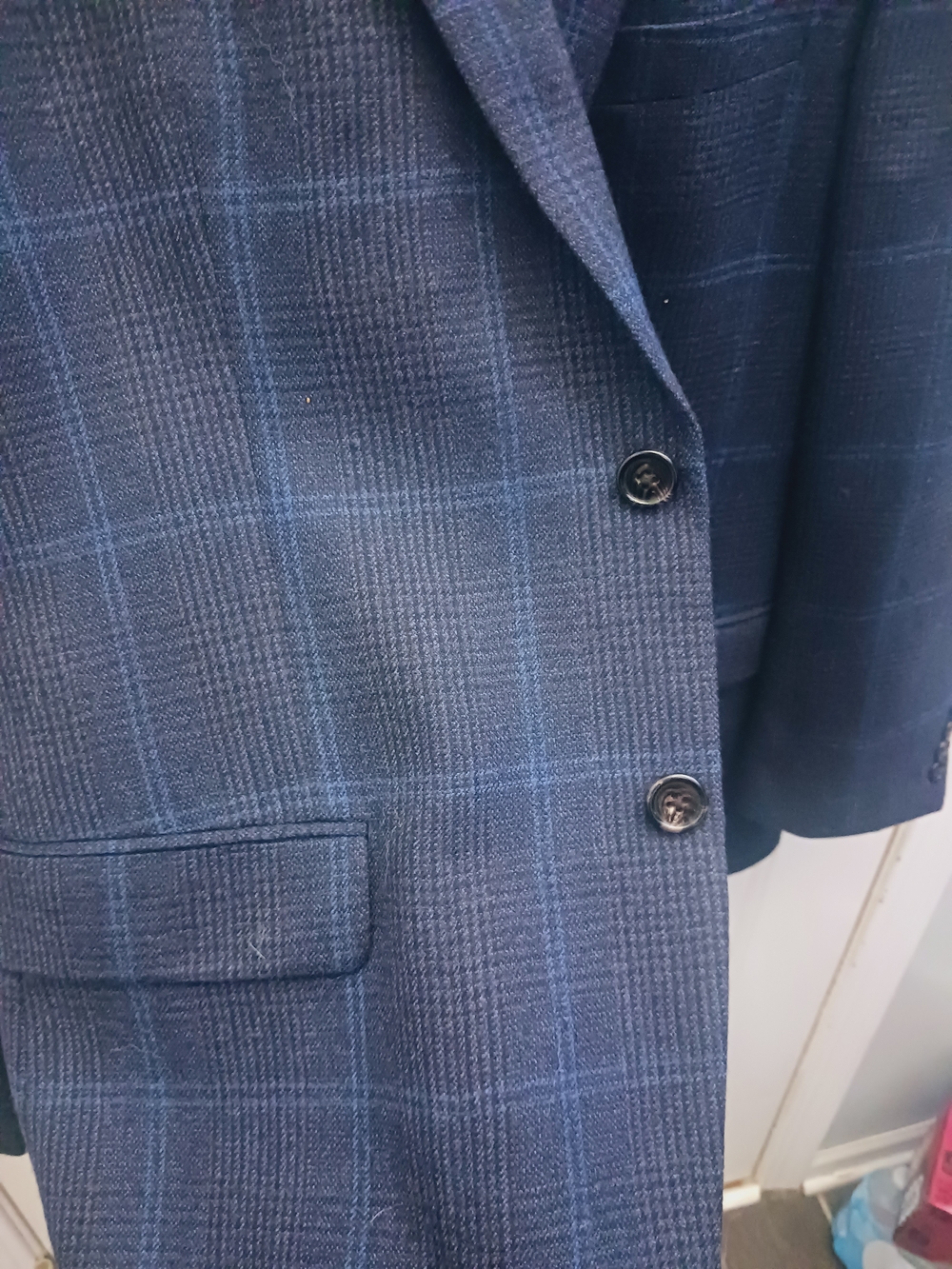 Ralph Lauren Navy Windowpane Two-Button Sport Coat - Picture 9 of 13